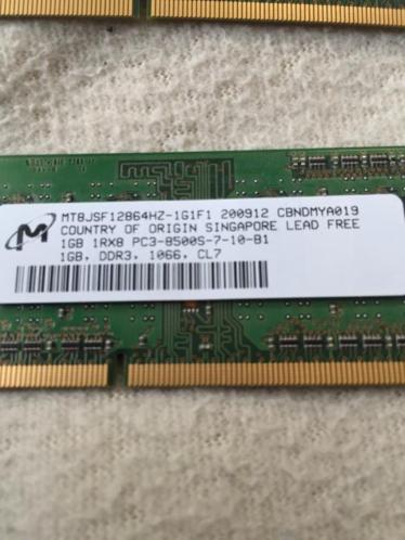 MacBook Pro ram geheugen 2 Gb 