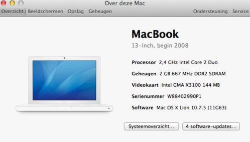 Macbook White - 13 inch - 2008 