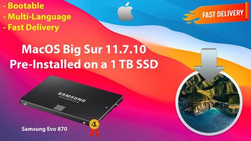 macOS Big Sur 11.7.10 Voor-Genstalleerde SSD 1 TB OS X OSX