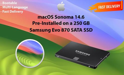 macOS Sonoma 14.6 Voor-Genstalleerde SSD 250 GB OS X OSX