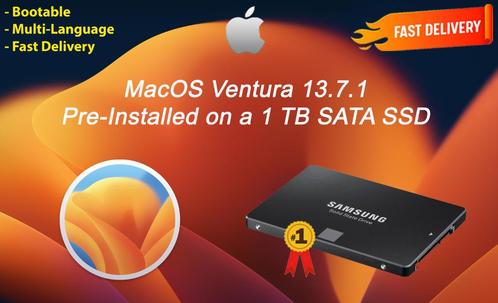 macOS Ventura 13.7.1 VoorGenstalleerde SSD 1 TB macOS OSX