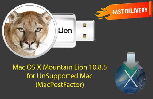 MacPostFactor 10.8.5, Mac OSX Mountain Lion op je oude Mac
