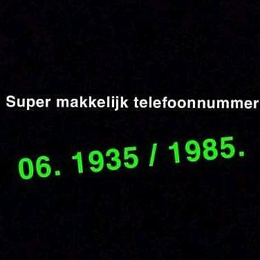 Makkelijk telefoonnummer 06 - 1935  1985 simkaart prepaid