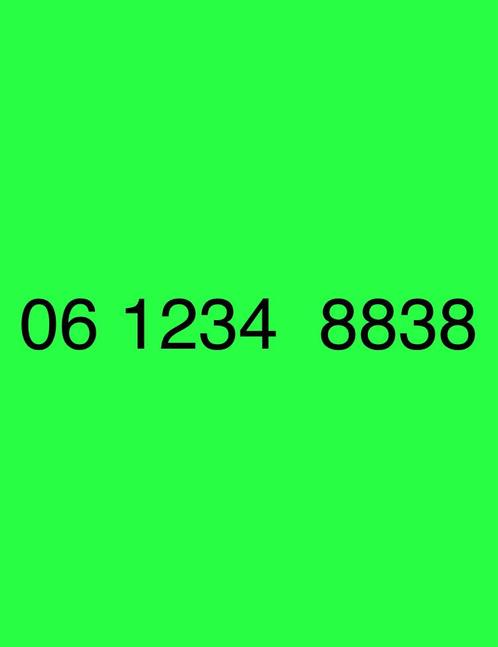 Makkelijke Telefoonnummer - 06 1234 88 38