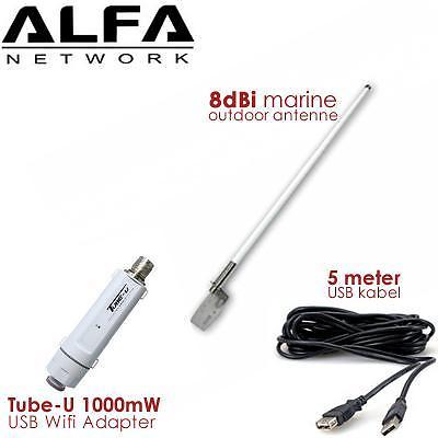 Marine Wifi set 1000mW  8dbi Omni antenne