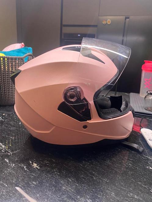 Mat roze scooter helm