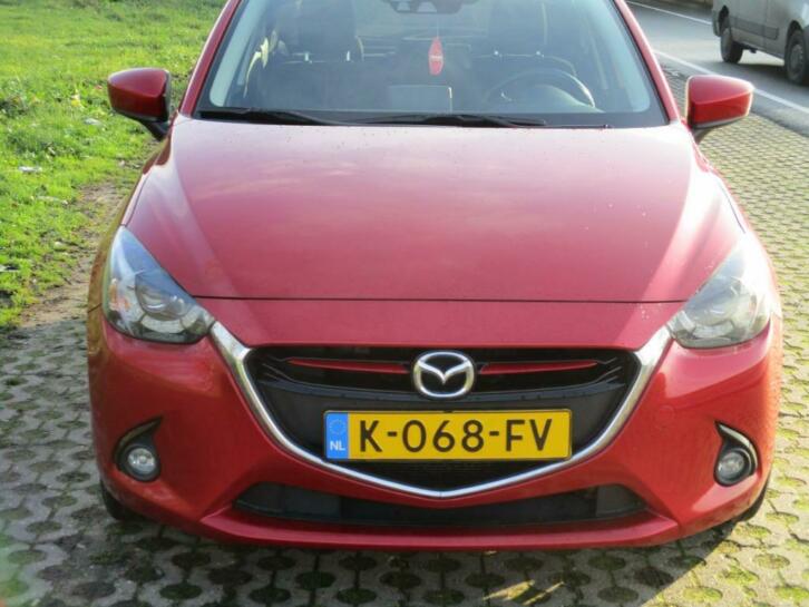 Mazda 2 1.5 66KW 5DRS 2015 Rood-Navi-Blutooth-Stoelverw-