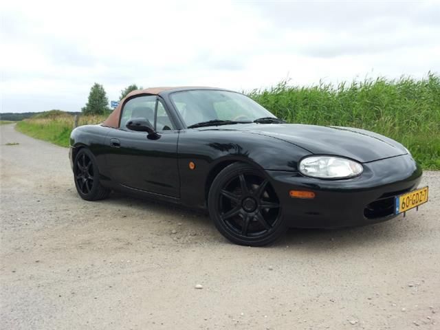 Mazda MX5 MX-5 1.6i 1999 Zwart HARDTOP APK CABRIO LEER