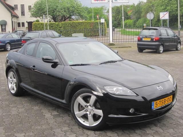 Mazda RX-8 1.3 Renesis, zwart met zwart leder interieur