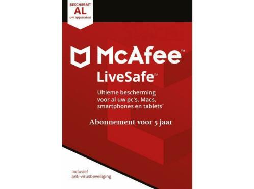 Mcafee LiveSafe 5 jaar beveiliging voor 5 apparaten  APPLE