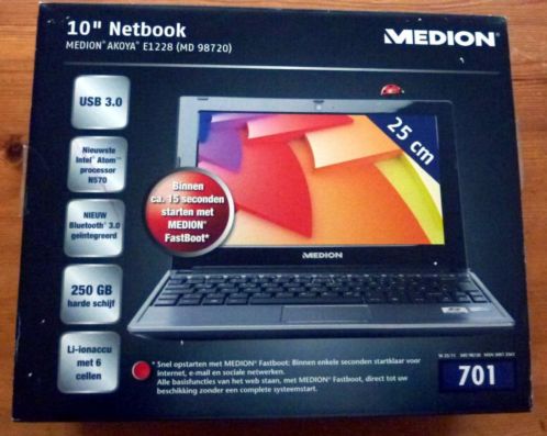 Medion netbook Akoya E1228 in nieuwstaat