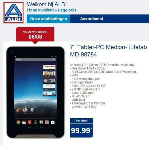 Medion tablet (lifetab md98784)