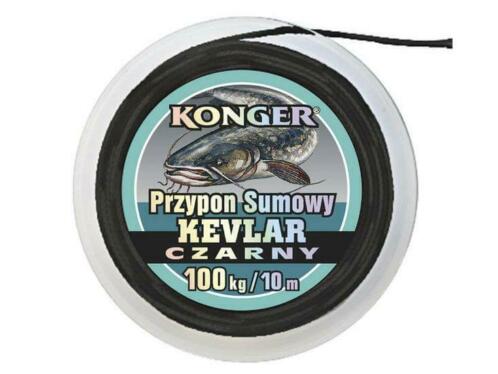 Meerval Kevlar Leader Zwart 10 m. - Roofvis XL