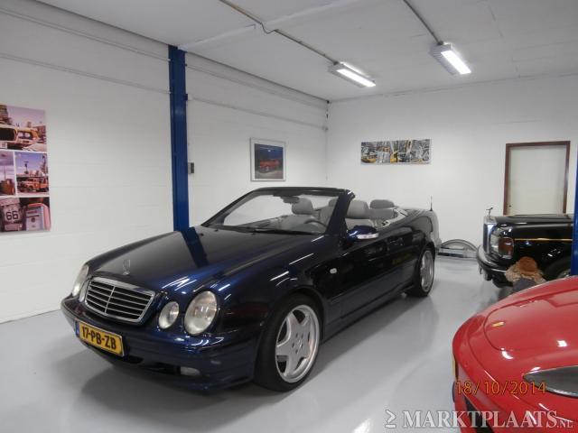 Mercedes-Benz clk-klasse Cabrio 200 sport xenon airco nachtblau grijs leder izgst nw kap