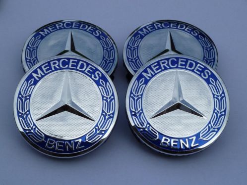 Mercedes Benz Naafdoppen 75MM Blauw Naafkappen