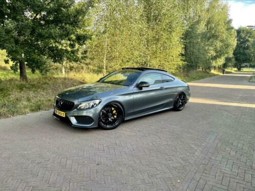 Mercedes C-Klasse C180 Coupe 7G-TR 2016 Grijs Amg pakket