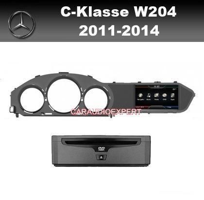 Mercedes C Klasse W204 dvd navigatie 7inch camera usb gps hd