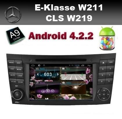 Mercedes E-Klasse W211 CLS radio android 4.2.2 navigatie gps