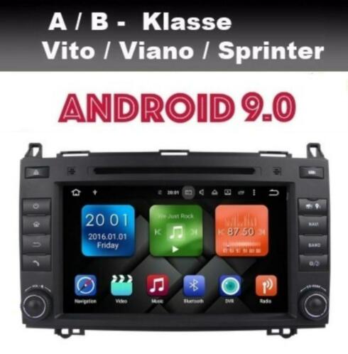 Mercedes Sprinter A-B Klasse 8inch radio navigatie android 9