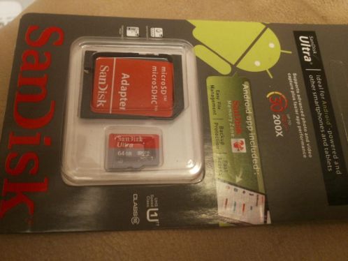 Micro SD kaart 64 GB 5 stuks voor 56 Euro class 10