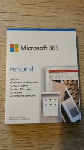 Microsoft 365 Personal (word excel outlook onedrive, nieuw)