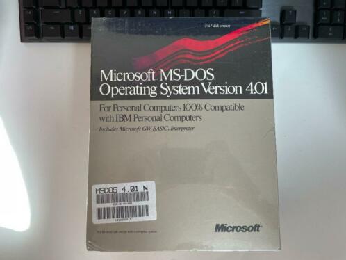 Microsoft MS-DOS 4.01 nieuw in doos