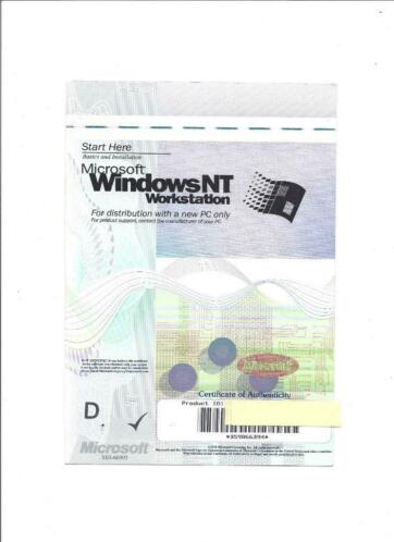 Microsoft NT 4.0 Workstation nederlands