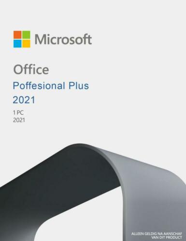 Microsoft Office 2021 Licentie 1 PC