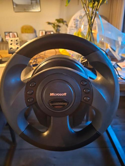 microsoft sidewinder force feedback steering wheel