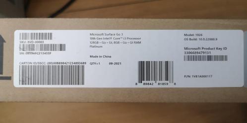 Microsoft Surface Go 3 128 GB