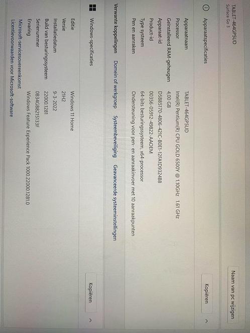 Microsoft Surface Go 3 - Intel Pentium Gold - 4 GB - 64 GB