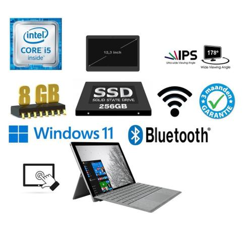 Microsoft Surface pro 4 i5-6300U 3,0 GHZ 8GB 256GB SSD IPS