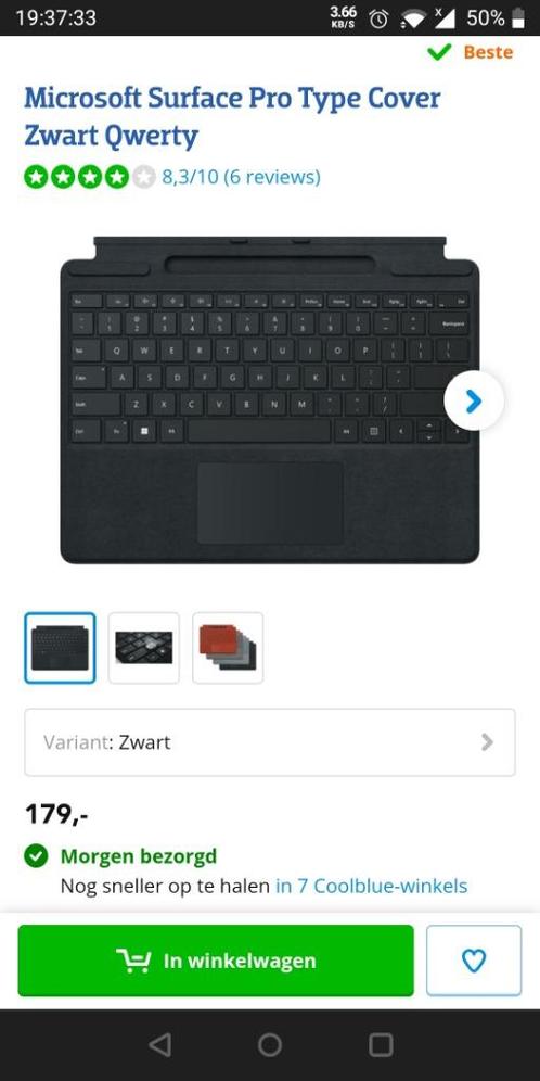 Microsoft Surface Pro Type Cover Zwart Qwerty