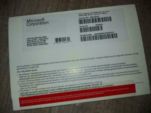 Microsoft Windows 10  home 64 Bit (DVD)