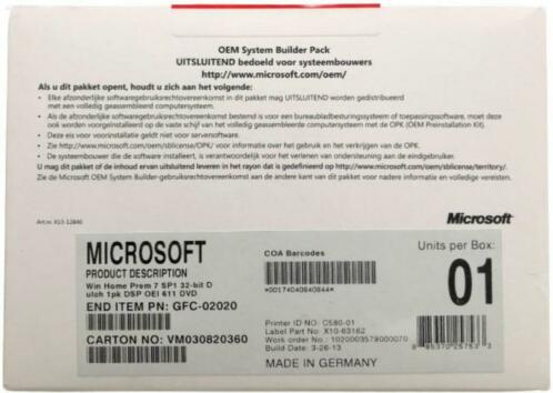 Microsoft Windows 10 Home NL 64 Bit DVD OEM