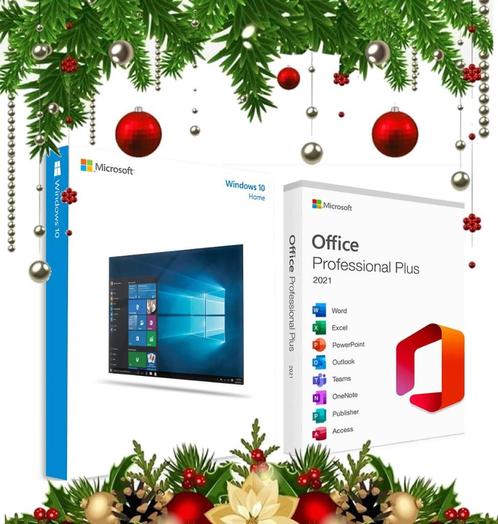 Microsoft Windows 10  Office 2021 Pakket  Kerst aanbieding