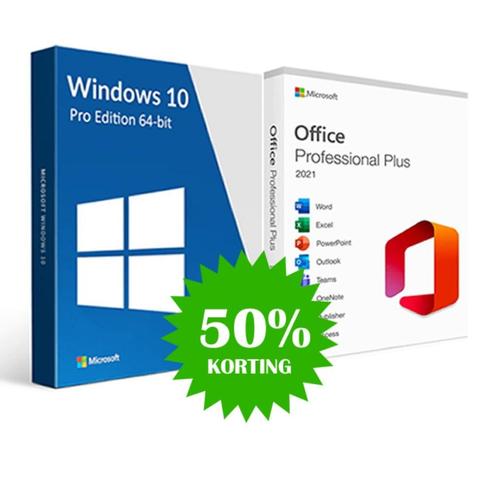 Microsoft Windows 10 Pro  Office 2021  Aanbieding