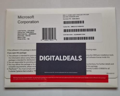Microsoft Windows 11 Home Besturingsysteem - DVD - Retail