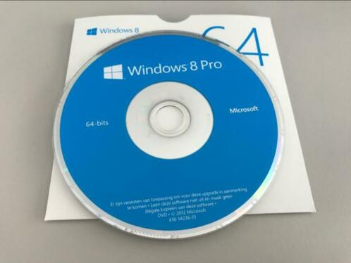 Microsoft Windows 8 Pro Licentie en Productcode  DVD (opt.)