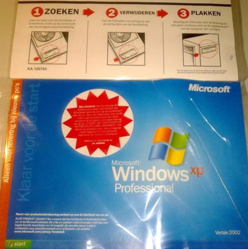 Microsoft Windows XP Professional Edition 2002 uitgave 2004