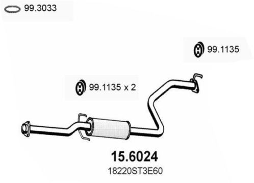 Middendemper HONDA CIVIC IV Fastback, CIVIC V Aerodeck, CIVI