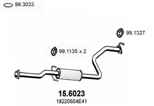 Middendemper HONDA CIVIC V, CIVIC V Hatchback