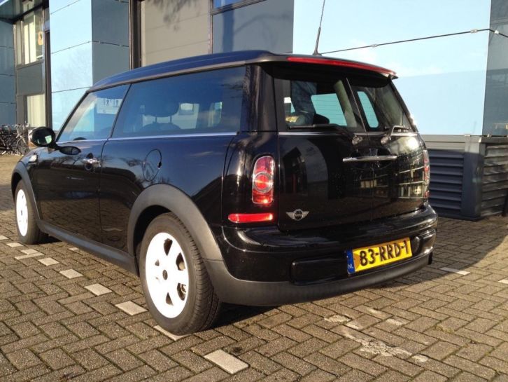 Mini Cooper 1.6i Clubman 07-2011 Zwart airco NAVIGATIE 