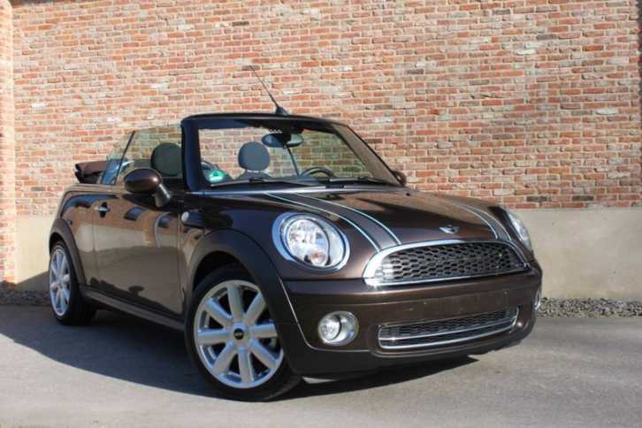 MINI Cooper Cabrio Hot Chocolate 69000 km Dealer ond. Leer