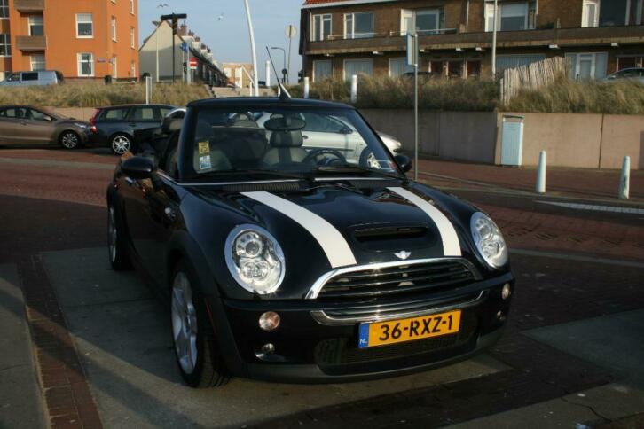 Mini Cooper S 2006 Zwart Cabrio