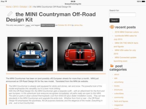 Mini Off Road Design Kit Origineel