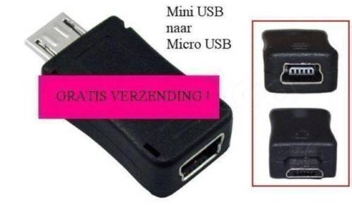 Mini USB naar Micro USB Adapter Oplader Converter