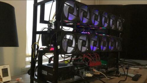 Mining rig 48GB 8 kaarten ETH 248 mhs plug And play