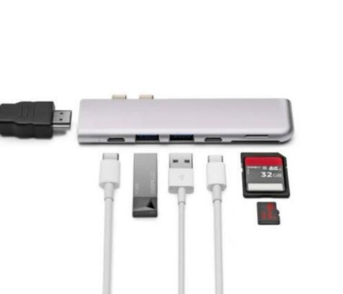 MINIX NEO USB-C Multiport Adapter voor MacBook Pro spacegrey