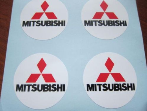 Mitsubishi 50 mm Naafstickers Naaf Stickers Dop Kap Naafkap